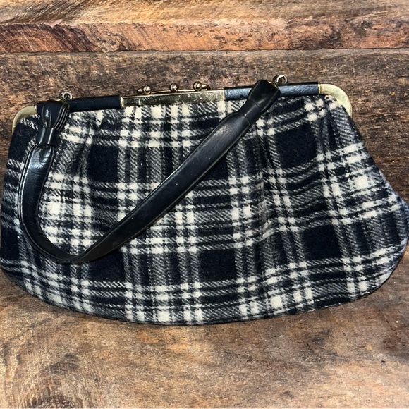 Vintage flannel clutch - Picture 5 of 7